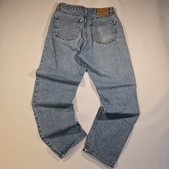 VTG 1997 Gap 1969 Men 31x32 Blue High Rise Tapered Jeans 7in Leg 90s USA Loose - Picture 3 of 12